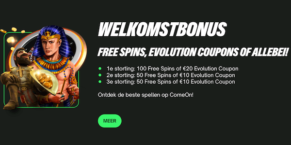 Welkomstbonus comeon casino