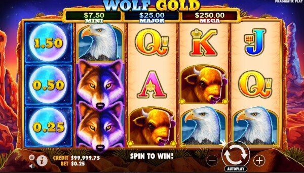 pragmatic play spel wolf gold