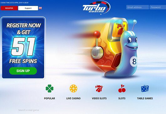 Turbo Casino welkomstbonus