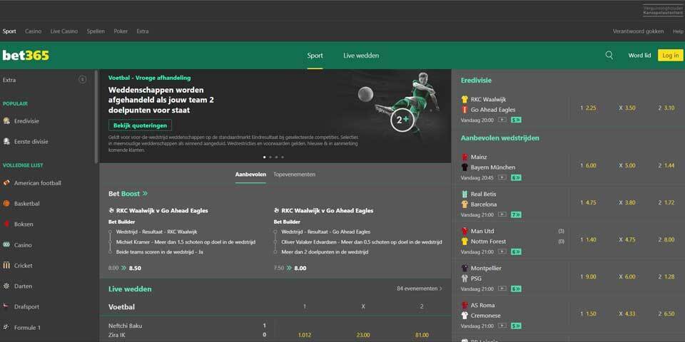 Bet365 sportweddenschappen