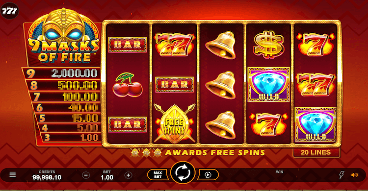 9 Masks Of Fire Slot