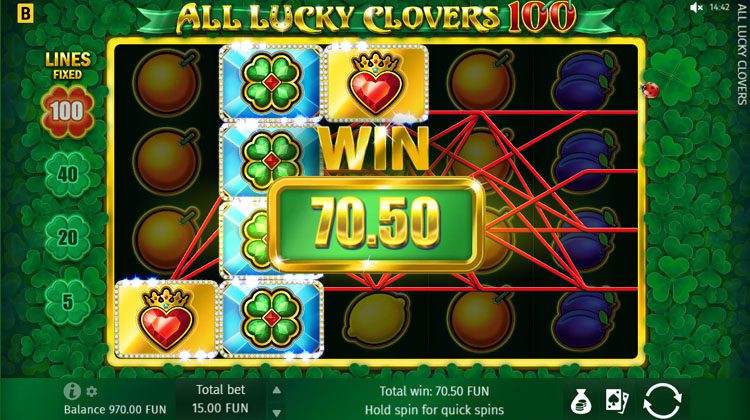 All lucky clovers voor echt geld spelen