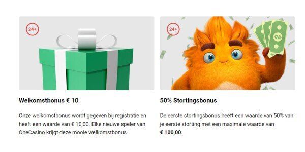 One casino welkomstbonus