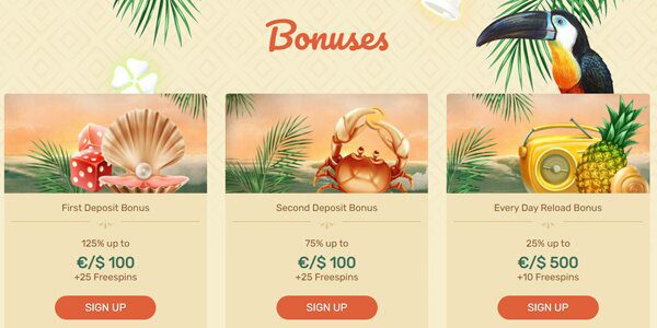 Paradise casino welkomstbonus