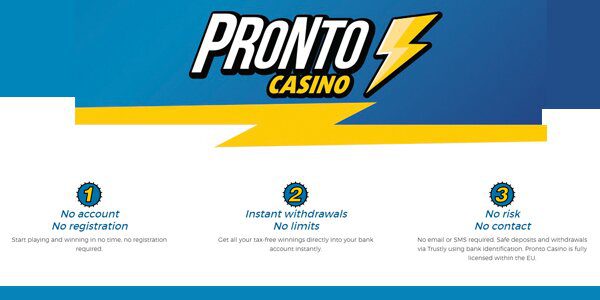 Pronto Casino welkomstbonus