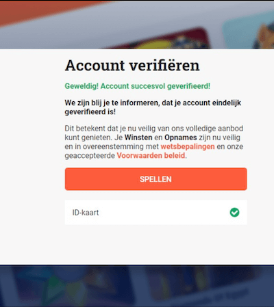 account klaar voor gebruik leovegas