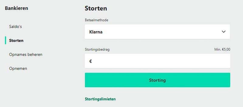 Storten met Klarna