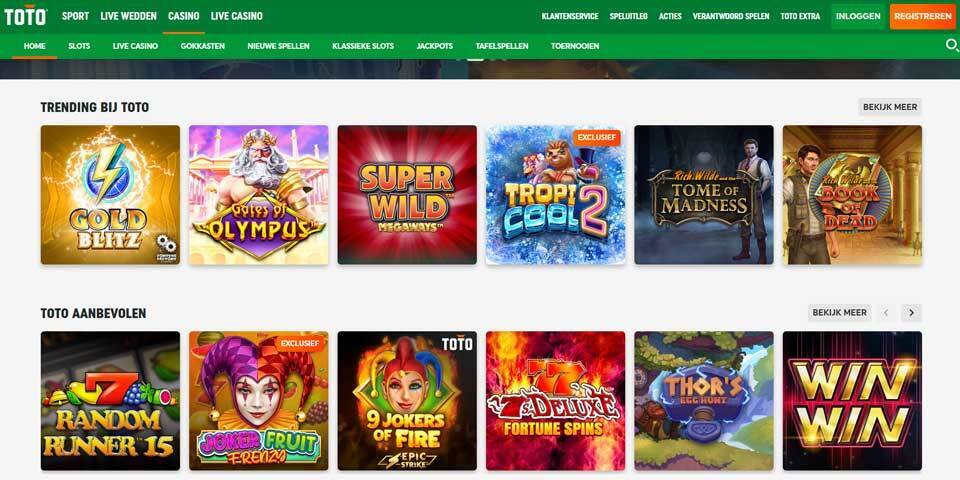 Toto spelaanbod