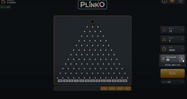 inzetten plinko