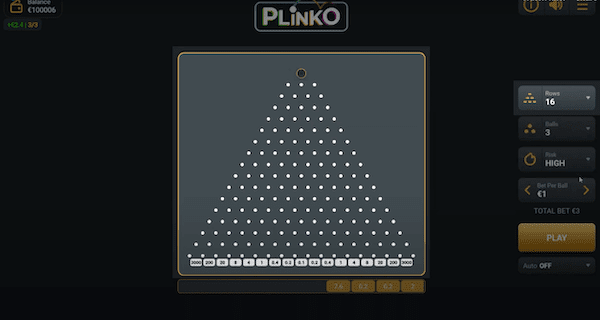 aantal rijen kiezen plinko