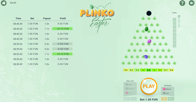 Speel paas plinko bij het beste plinko casino