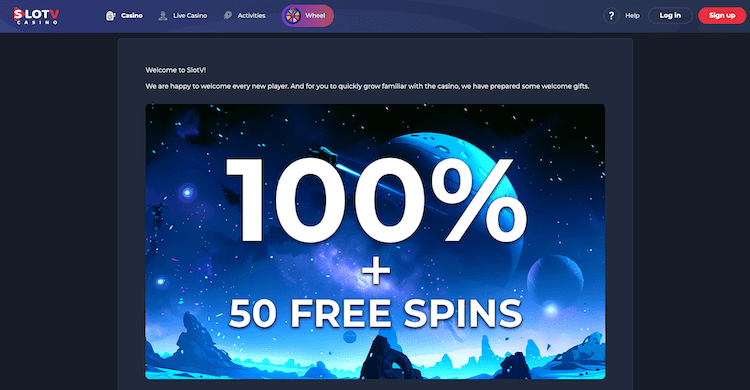 SlotV casino bonus