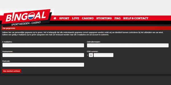 Bingoal registreren