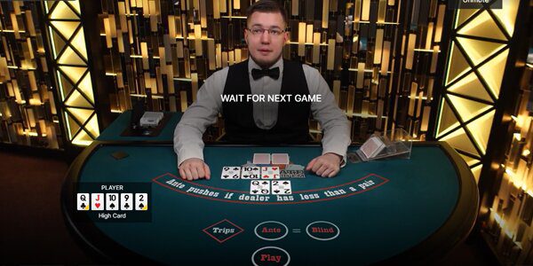 Texas Holdem live casino spel