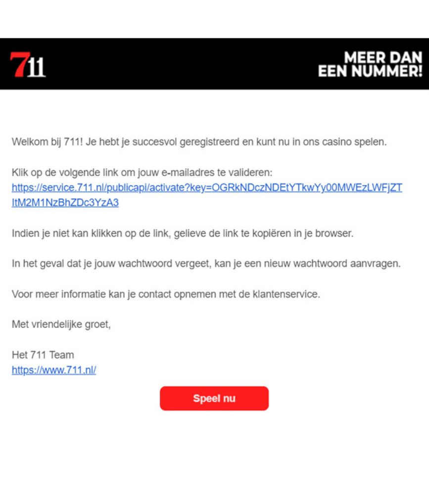 registratie afronden 711