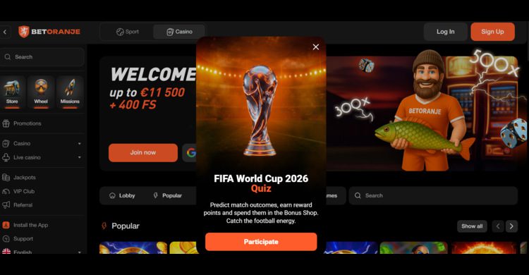 WK 2026 acties bij online casino's - BetOranje