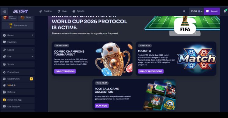 WK 2026 acties bij online casino's - Betory