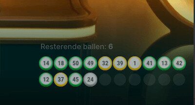 Stap 3 Zie hoeveel ballen er nog vallen
