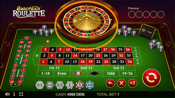 Het online roulette wiel begint te draaien