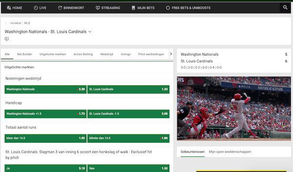 Live stream unibet, wedden op sport