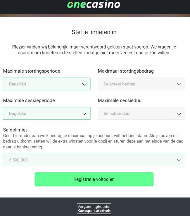 Limieten instellen