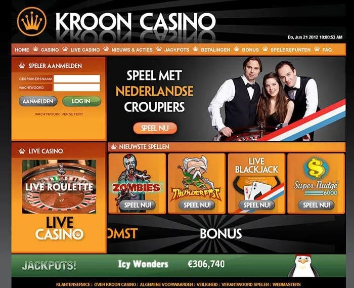 Kroon casino homepage
