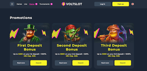VoltSlot casino bonus