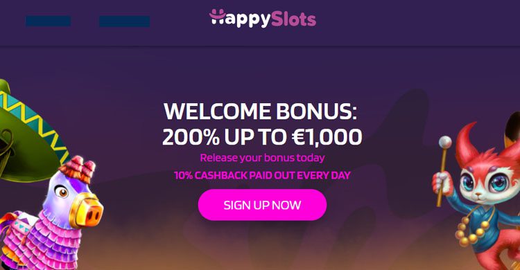 Happy Slots welkomstbonus