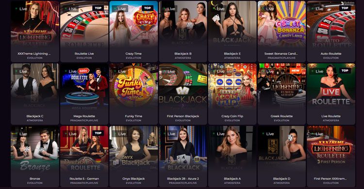 Spinch live casino spellen