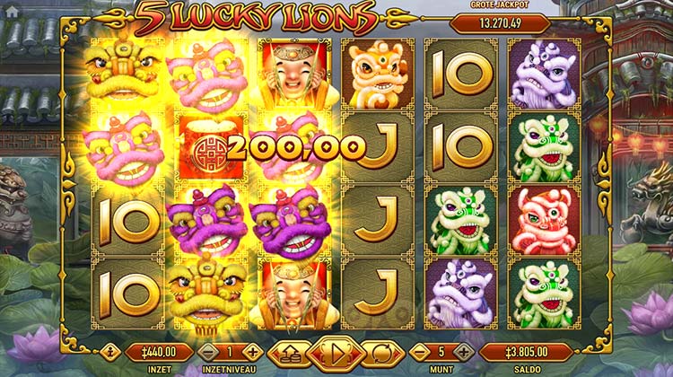 5 lucky lion voor echt geld spelen