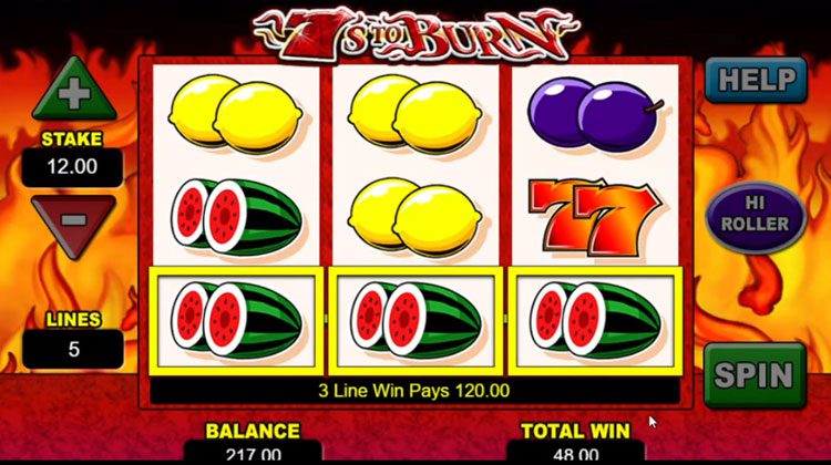 7's to burn voor echt geld spelen