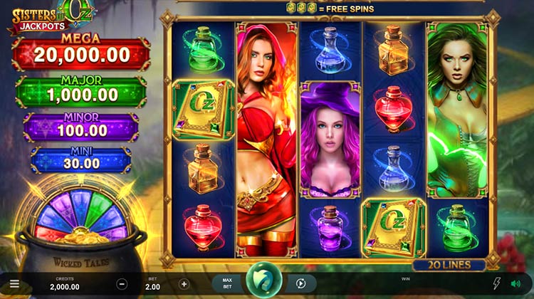 Sisters of Oz Jackpots Slot