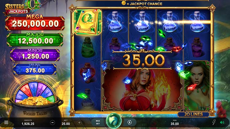 Sisters of Oz Jackpots Gokkast voor echt geld spelen