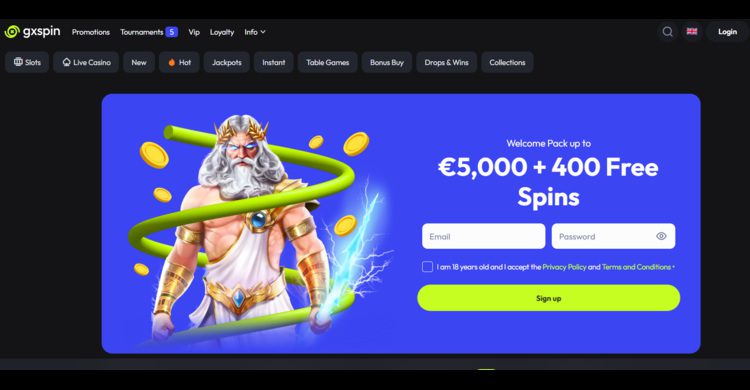 GXSpin casino bonus