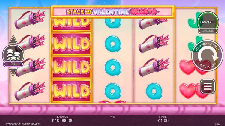 Stacked Valentine Hearts slot