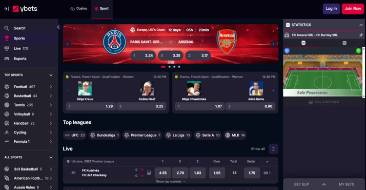 Ybets Casino bookmaker
