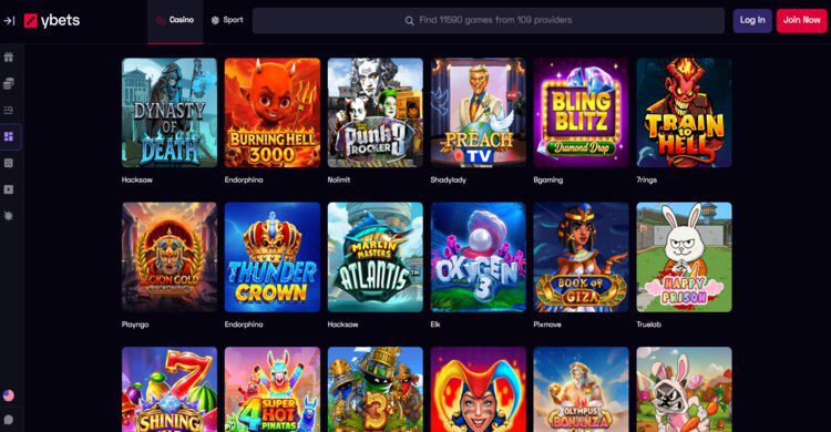 Ybets Casino Spellen