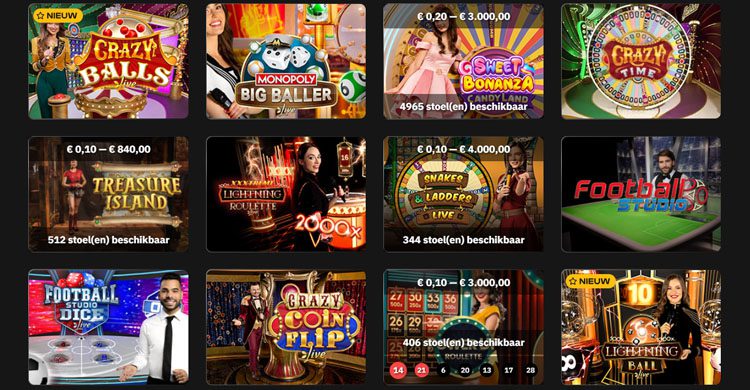 Hommerson live casino spellen