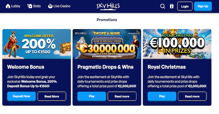 Sky hills casino bonu