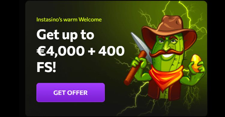 Instasino casino welkomstbonus