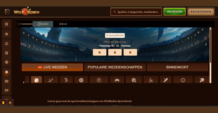 sport bookmakers zonder cruks Wild Robin