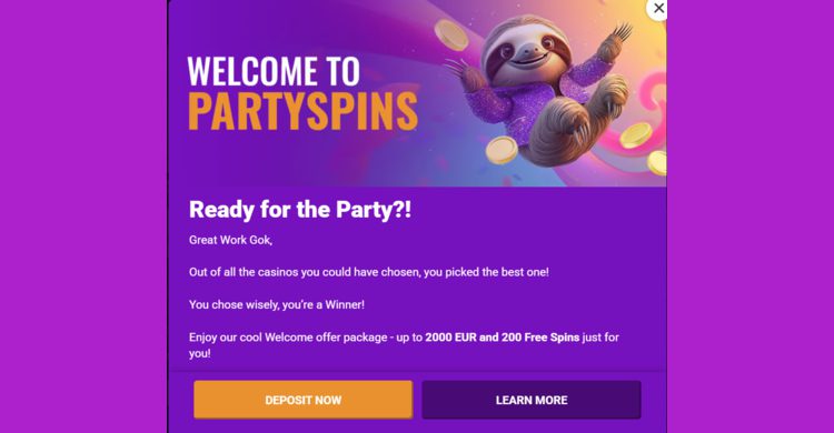 Welkomstbonus PartSpins