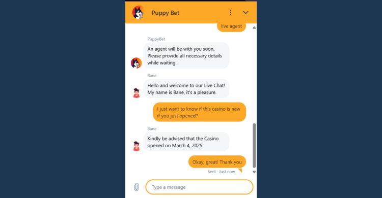 PuppyBet klantenservice