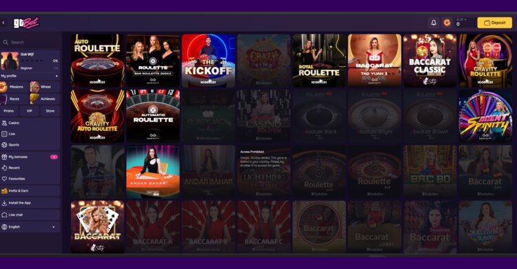 GtBet casino spellen