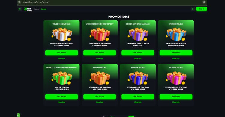 spinmills bonus buitenlands online casino