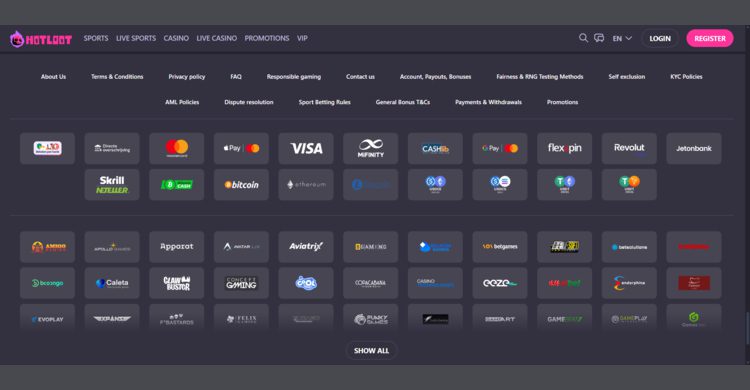 HotLoot Casino Betaalmethoden