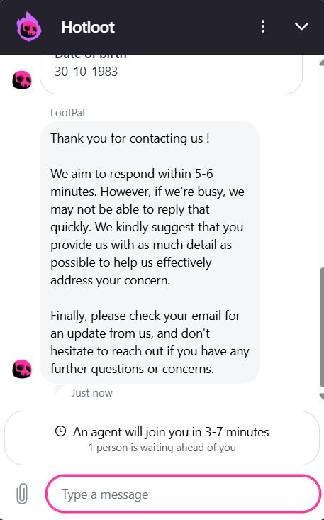 HotLoot Customer Support