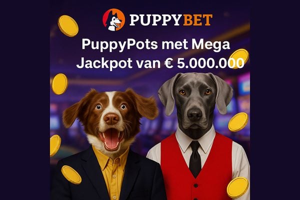 PuppyBet lanceert PuppyPots – Jackpot van € 5 miljoen
