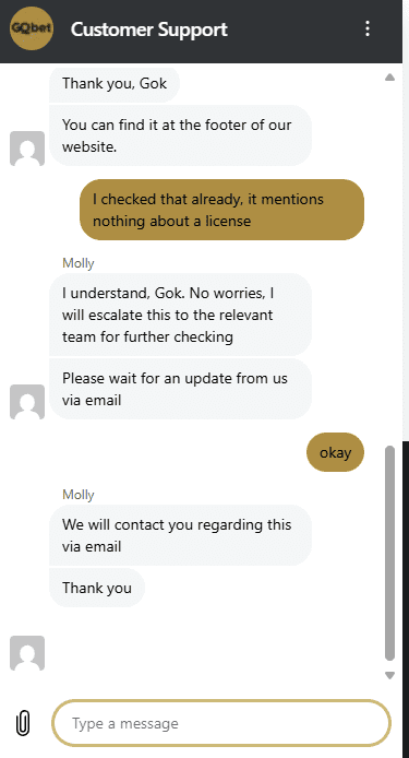 GQbet - klantenservice