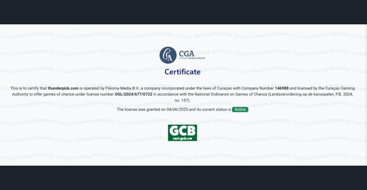 Thunderpick
- License